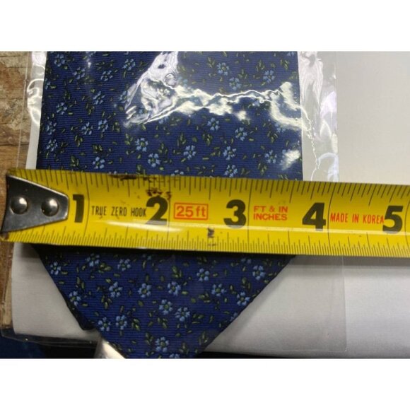 Ralph Lauren Mens Tie Necktie Blue Multicolor Floral Tied Classic Career Short - Picture 4 of 6